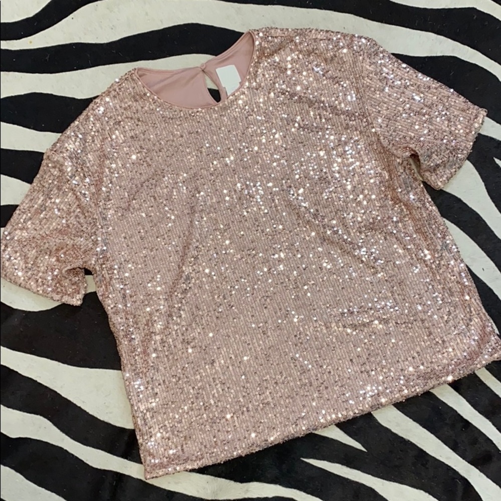 H&M sequin shirt